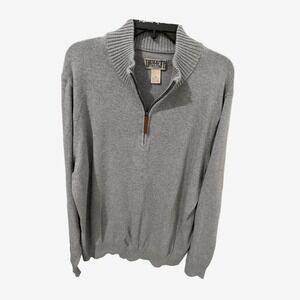 Duluth Trading Co. Men's Quarter-Zip Pullover Sweater Heather Gray XL